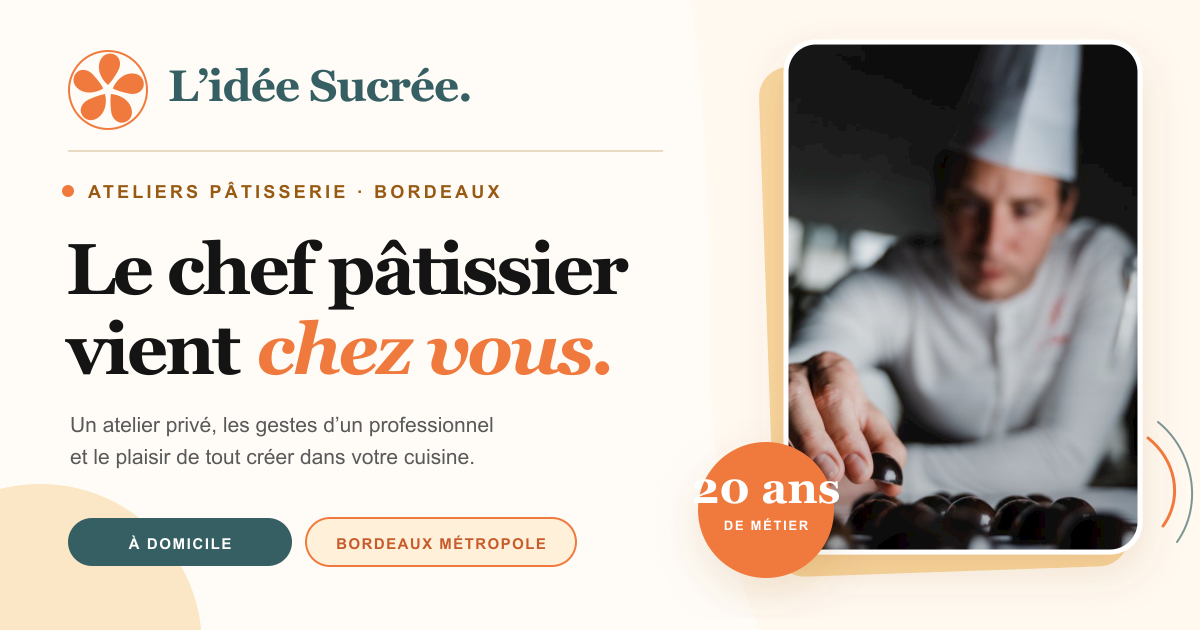 Aperçu du site d’ateliers de pâtisserie L’Idée Sucrée